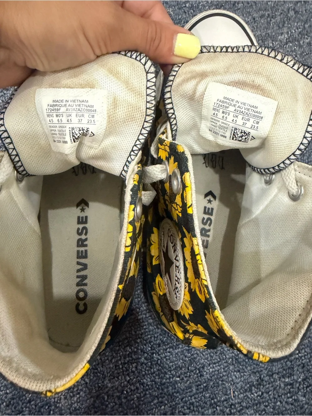 Converse Kids High-Top Sunflower Canvas Sneakers - Yellow/Black